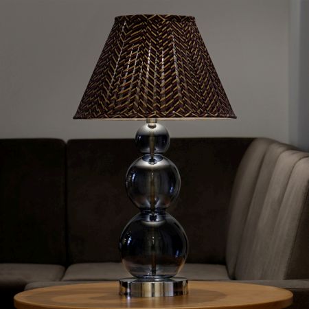 Chevron Block Print Pleated Empire Lampshade